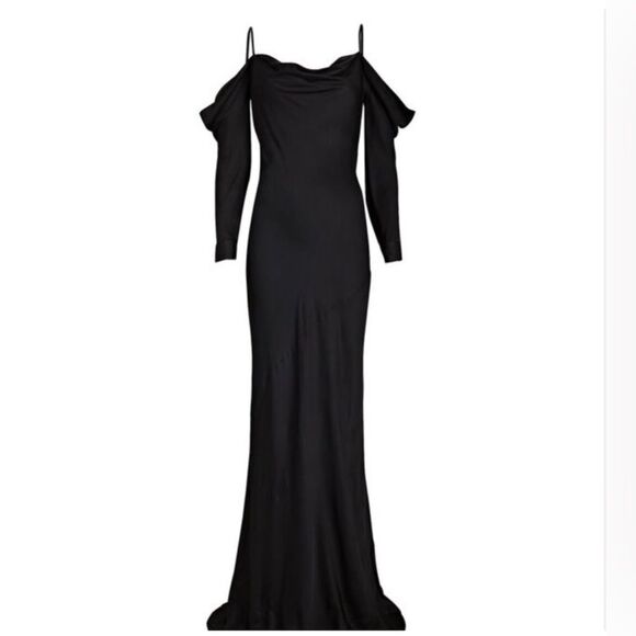 L’AGENCE Juniper Cold Shoulder Gown in Black. Size 0. NWOT - Picture 6 of 8